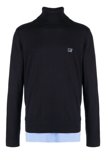 Off-White OW LAYERS KNIT TURTLENECK SIERRA LEONE - Schwarz