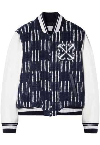 Off-White Shibori Bomberjacke mit Jacquardmuster - Weiß