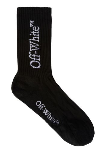 Off-White Socken mit Logo-Print - Schwarz