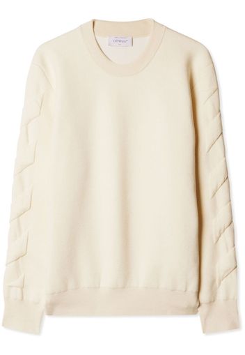 Off-White 3D Diag cotton jumper - Weiß