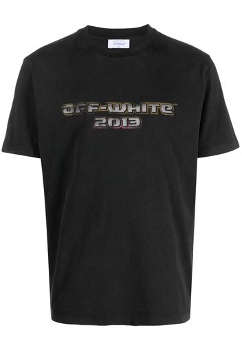 Off-White logo-print cotton T-shirt - Schwarz