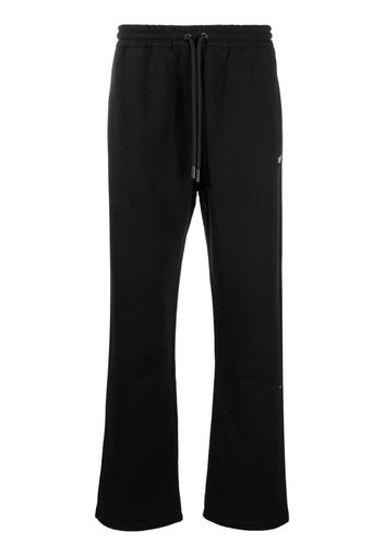 Off-White Diag-embroidered cotton track pants - Schwarz