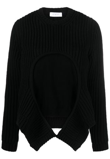 Off-White layered ribbed-knit jumper - Schwarz