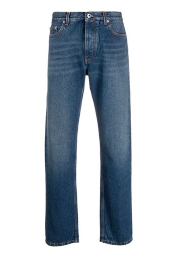 Off-White stonewashed straight-leg jeans - Blau