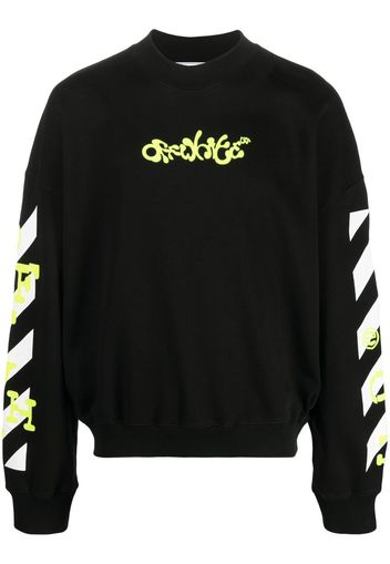 Off-White Sweatshirt mit Opposite Arrows-Print - 1050 BLACK LIME