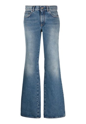 Off-White low-rise flared jeans - Blau