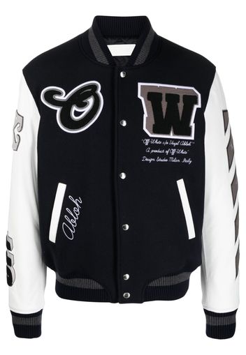 Off-White Cryst Moon Phase varsity jacket - Blau