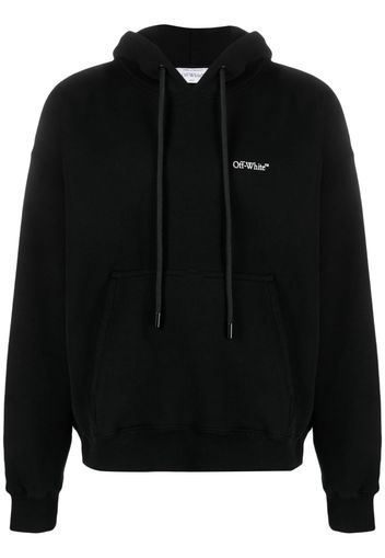 Off-White logo-print long-sleeve hoodie - Schwarz