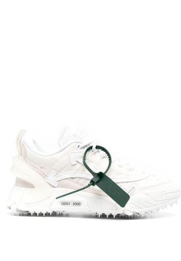 Off-White logo-patch lace-up sneakers - Weiß