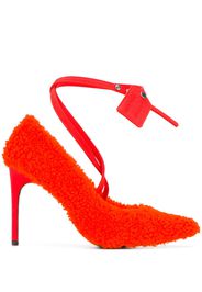 Off-White Spitze Shearling-Pumps - Orange