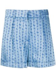 Off-White Shorts mit Logo - Blau