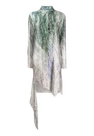 Off-White Asymmetrisches Hemdkleid - Grau