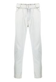 Off-White Gerade Jeans mit Gürtel - Weiß