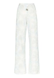 Off-White Jogginghose mit Wolken-Print - Blau