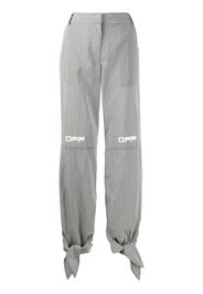 Off-White Hose mit Logo-Print - Grau