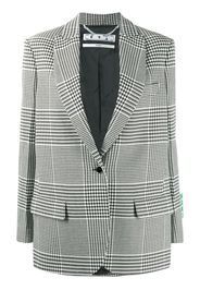 Off-White Karierter Blazer - Schwarz