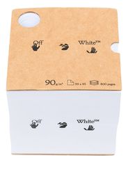 Off-White Notizblock-Würfel mit Logo - Weiß