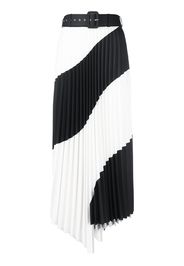 Off-White Midirock mit Falten - Weiß