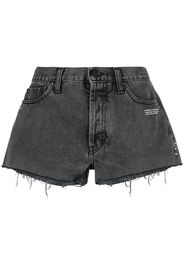 Off-White Jeansshorts mit ungesäumten Kanten - Grau
