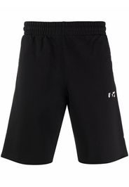 Off-White Ungesäumte Joggingshorts - Schwarz