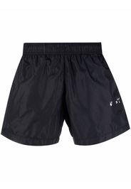 Off-White Badeshorts mit diagonalen Streifen - Schwarz