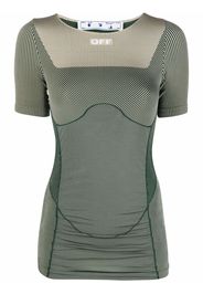 Off-White ATHL SHINY SEAMLESS TSHIRT GREEN WHITE - Grün