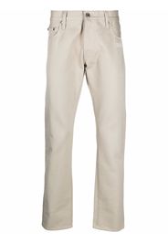 Off-White logo-print straight-leg jeans - Nude