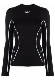Off-White ATHL OFF STAMP SEAML LS T-SHI BLACK WHIT - Schwarz