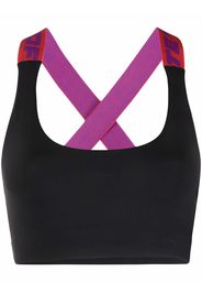 Off-White logo-trim sports bra - Schwarz