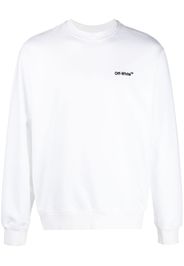 Off-White HELVETICA LOGO SLIM CREWNECK WHITE BLACK - Weiß