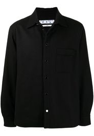 Off-White long-sleeve shirt jacket - Schwarz