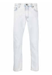 Off-White Diag-stripe print slim fit jeans - Blau