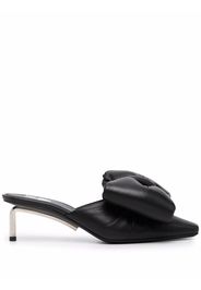 Off-White Allen padded-bow leather high-heel mules - Schwarz