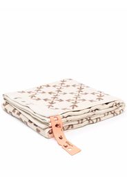 Off-White Arrow pattern towel - Nude