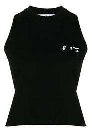 Off-White Tanktop mit Logo-Print - Schwarz