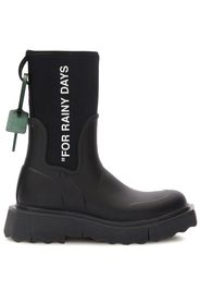 Off-White Sponge logo-print rain boots - Schwarz