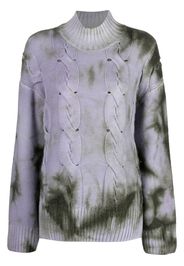 Off-White tie-die cable-knit jumper - Violett