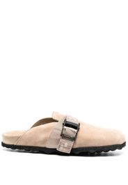 Off-White buckled round-toe mules - Nude