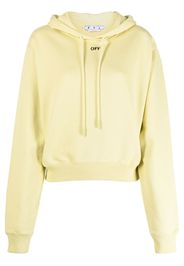 Off-White Off-stamp cropped hoodie - Gelb