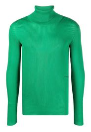 OFF-WHITE rib-knit roll neck sweater - Grün
