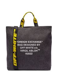 Off-White slogan-print tote bag - Schwarz