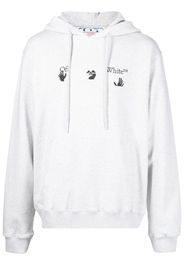 Off-White Hoodie mit Logo-Print - Grau