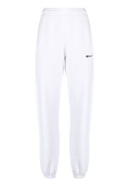 Off-White logo-print cotton track pants - Weiß