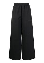 Off-White high-waisted wide-leg trousers - Schwarz