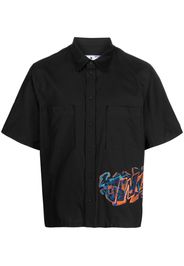 Off-White embroidered-design short-sleeve shirt - Schwarz