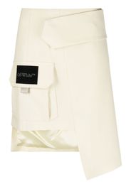 Off-White asymmetric wool mini skirt - Nude