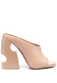 Off-White Pop Meteor 110mm block mules - Nude