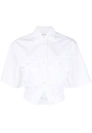 Off-White Toybox cinched cropped shirt - Weiß