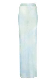 Off-White tie-dye sheer maxi skirt - Blau