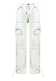 Off-White Graffiti wide-leg jeans - Nude